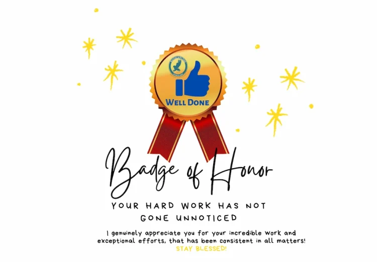 Badge of Honour awarded to Jaden Dsouza for academic excellence